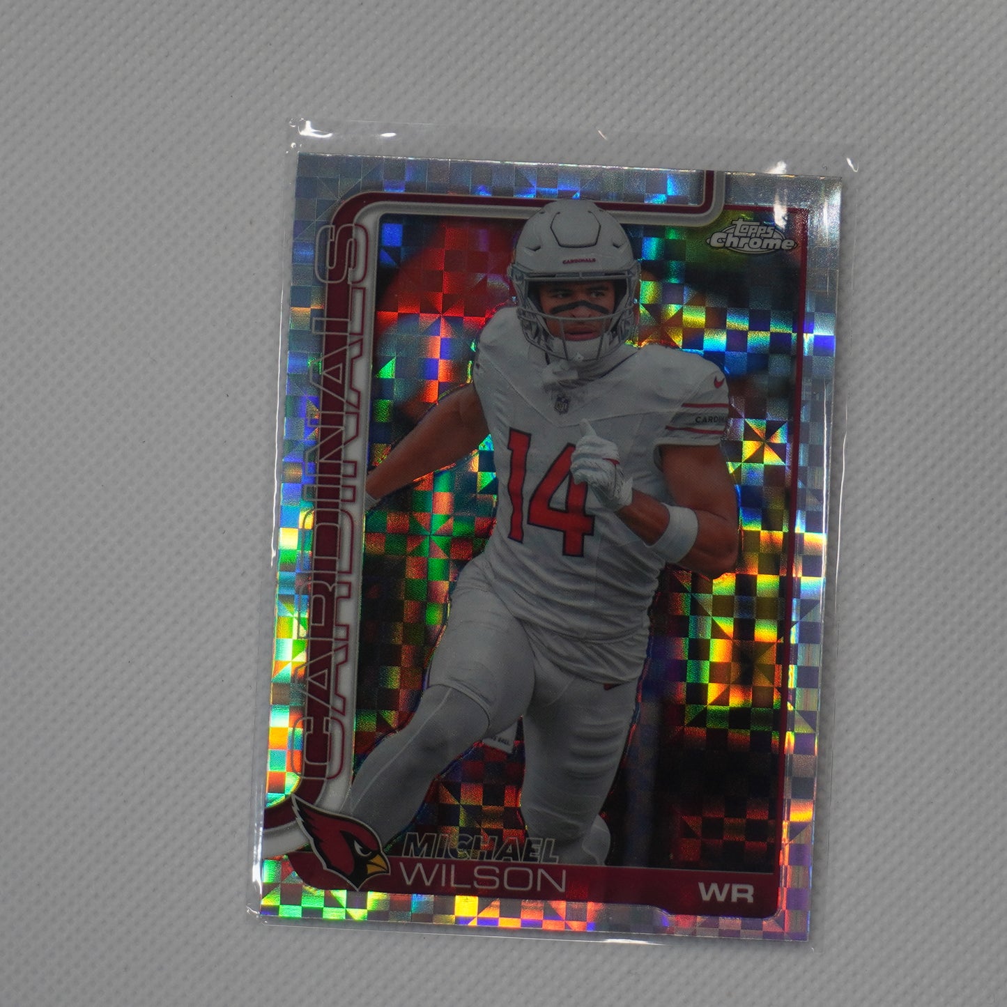 2025 Topps Chrome #2 Michael Wilson X-Fractor Arizona Cardinals