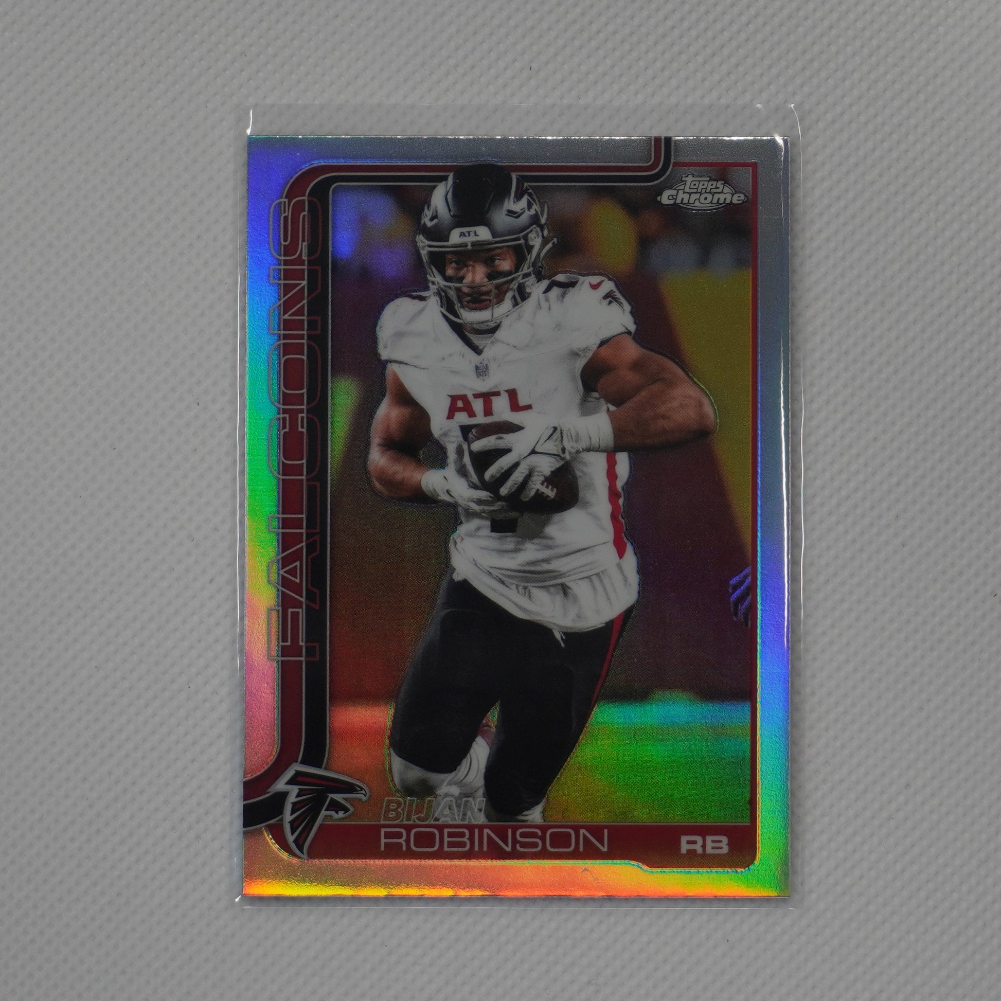 2025 Topps Chrome #16 Bijan Robinson Refractor Atlanta Falcons