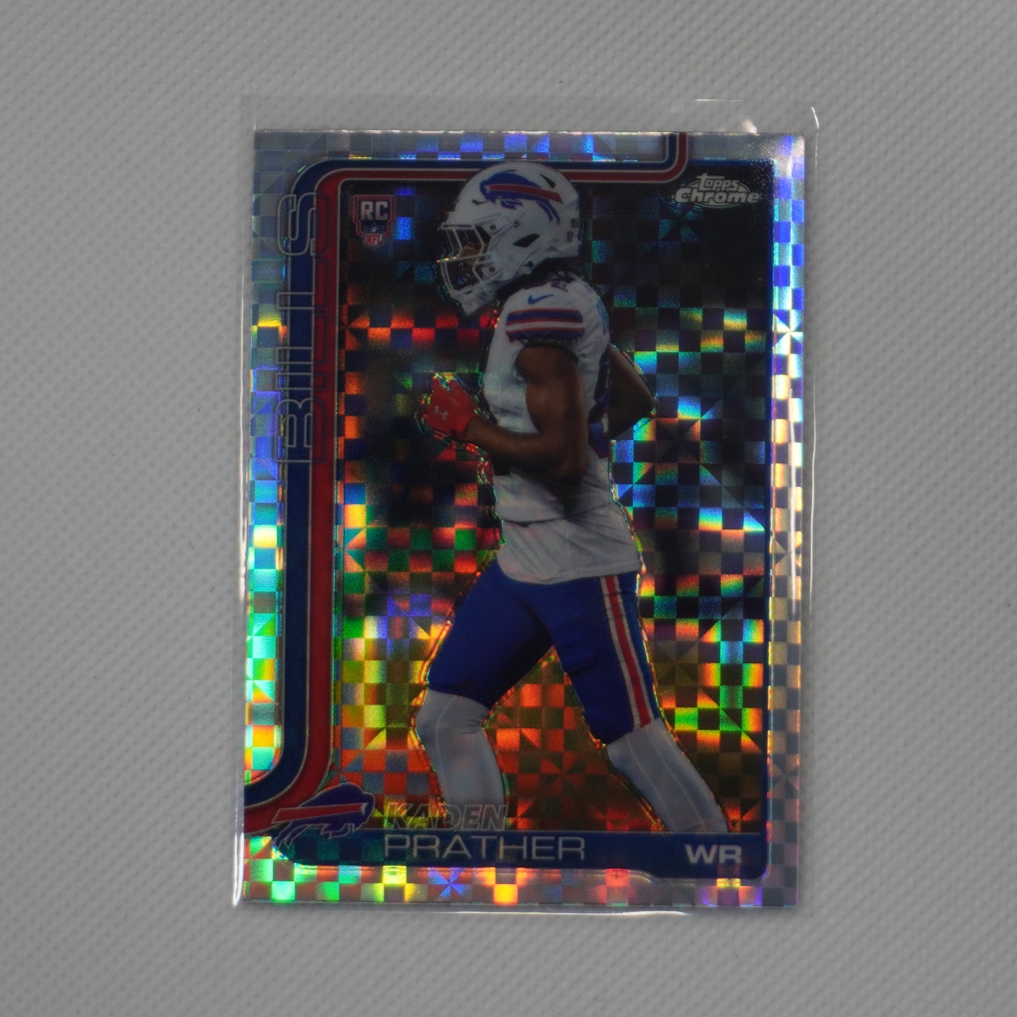 2025 Topps Chrome #394 Kaden Prather X-Fractor Buffalo Bills RC