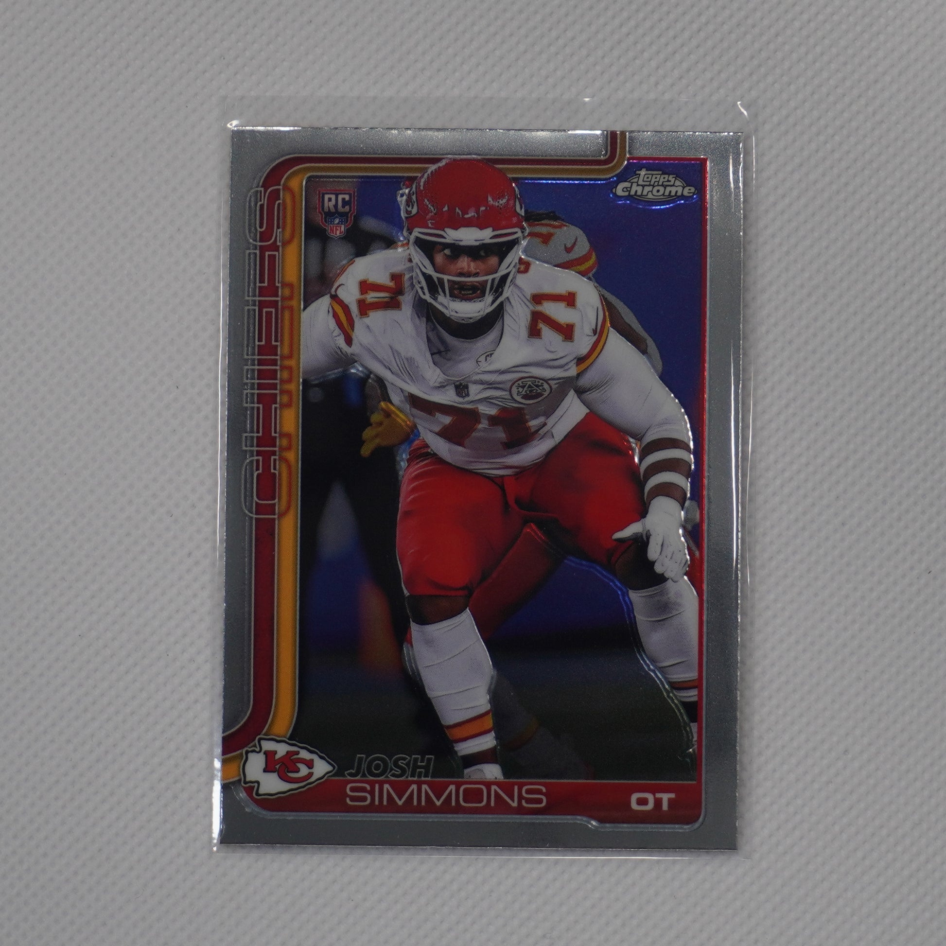2025 Topps Chrome #304 Josh Simmons Kansas City Chiefs RC