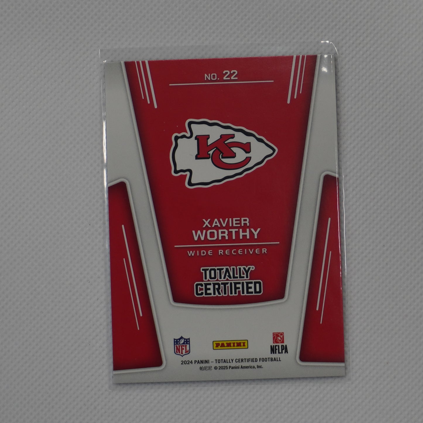 2024 Panini Totally Certified #22 Xavier Worthy The Mighty Kansas City Chiefs