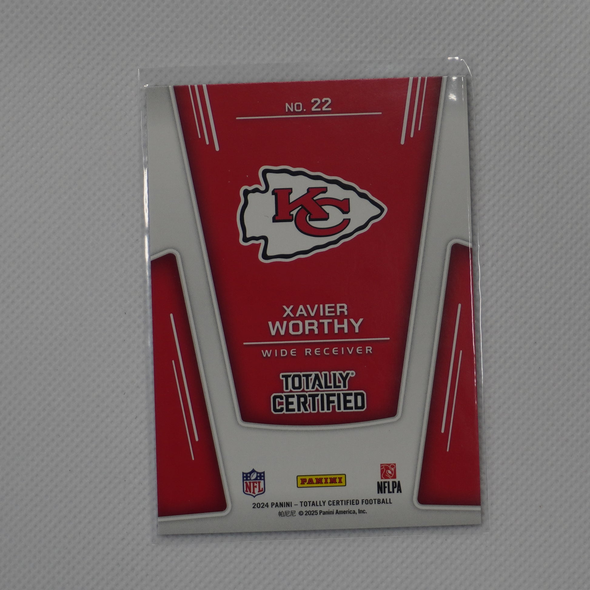 2024 Panini Totally Certified #22 Xavier Worthy The Mighty Kansas City Chiefs