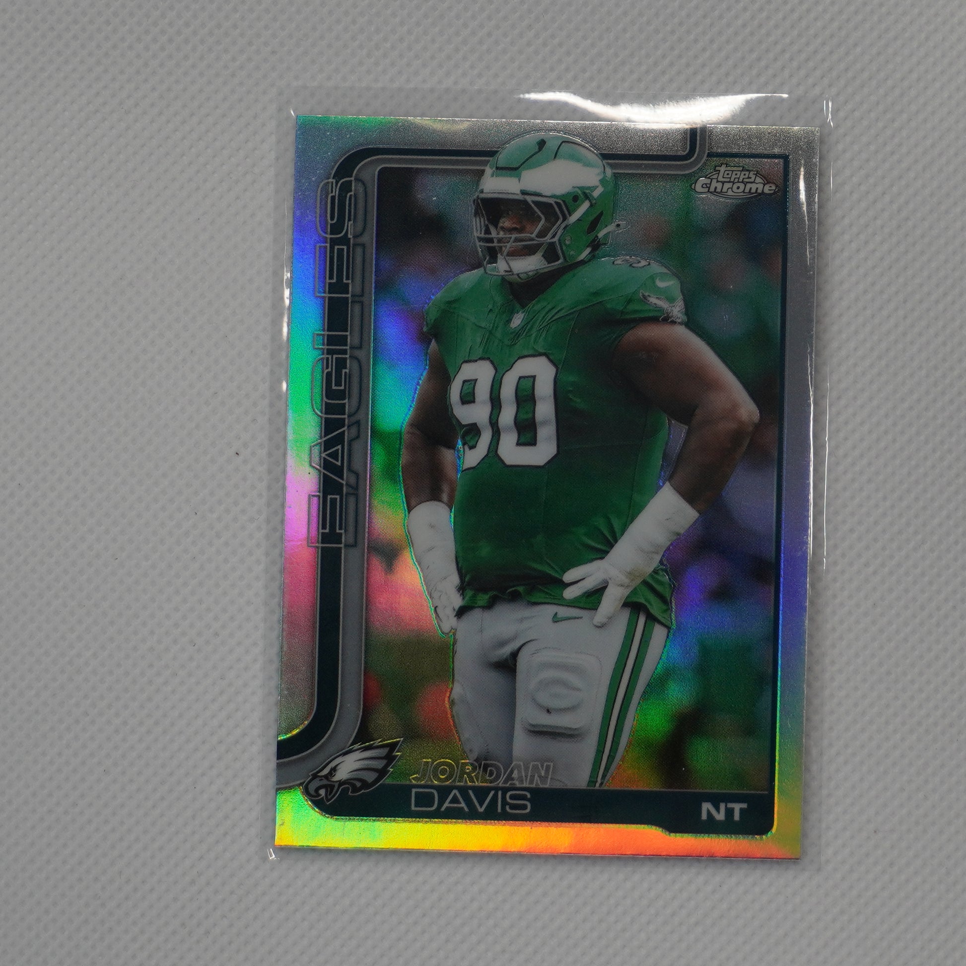 2025 Topps Chrome #249 Jordan Davis Refractor Philadelphia Eagles