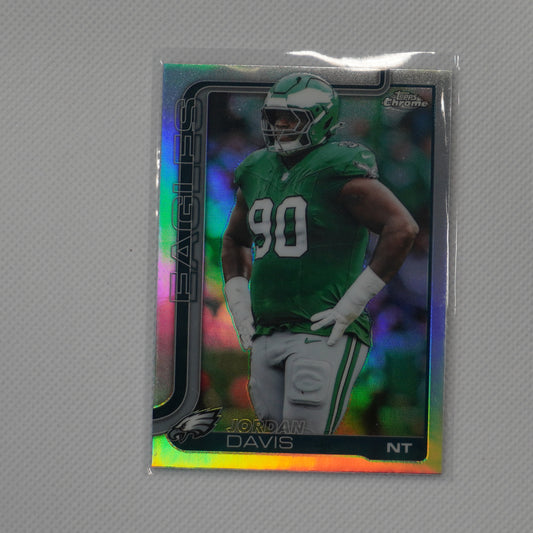 2025 Topps Chrome #249 Jordan Davis Refractor Philadelphia Eagles