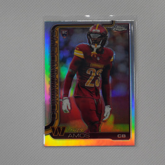 2025 Topps Chrome #371 Trey Amos Refractor Washington Commanders RC