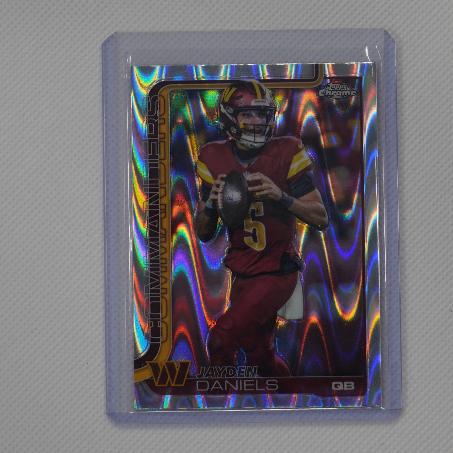 2025 Topps Chrome #295 Jayden Daniels Ray Wave Refractor Washington Commanders