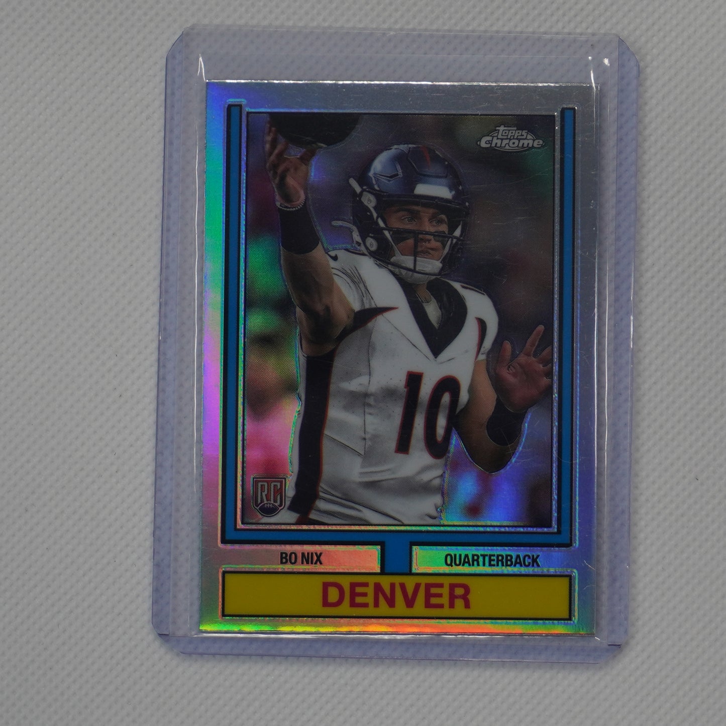 2024 Topps Chrome #74TF-4 Bo Nix 1974 Topps Football Refractor Denver Broncos