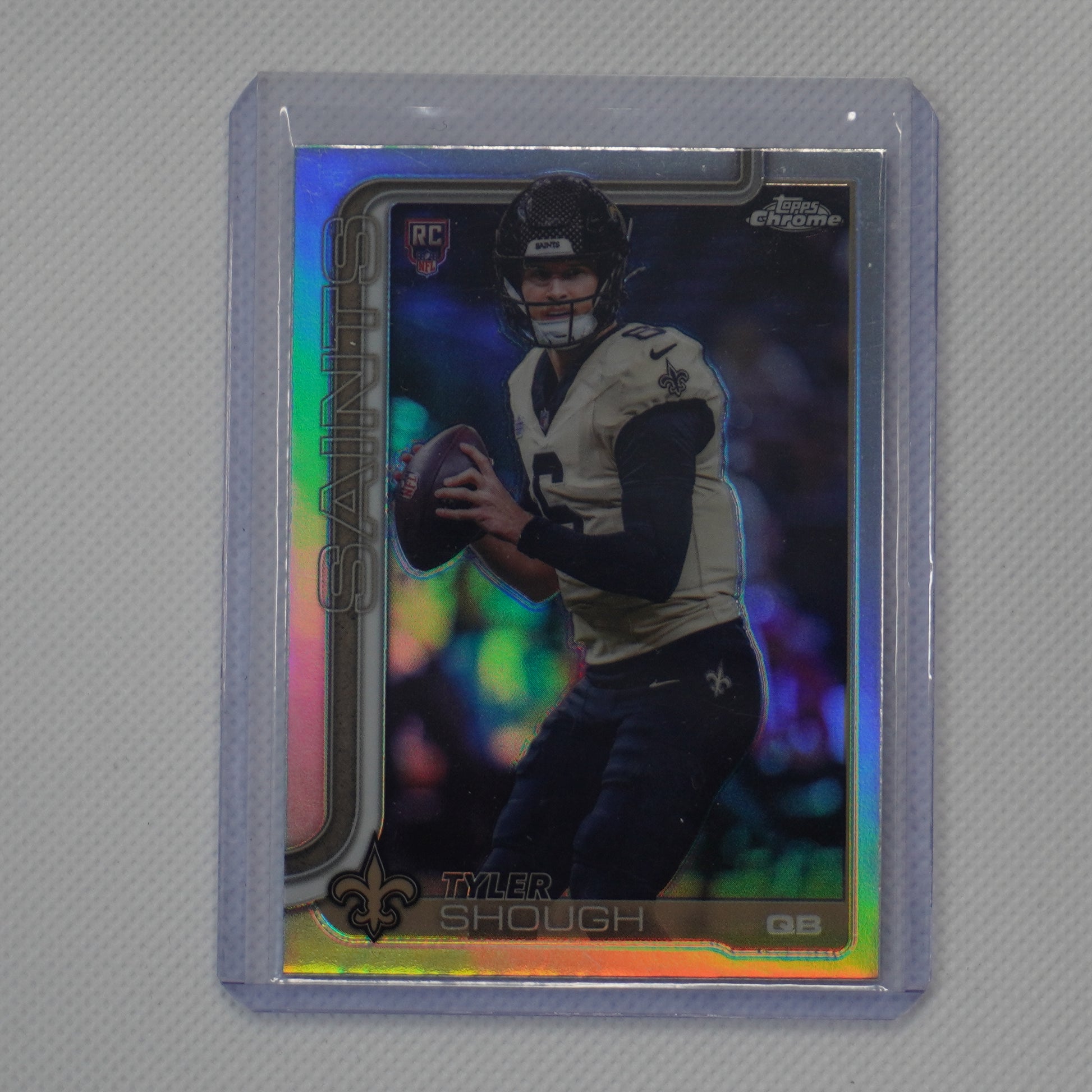 2025 Topps Chrome #398 Tyler Shough Refractor New Orleans Saints RC