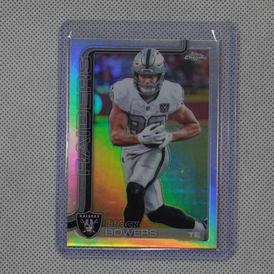 2025 Topps Chrome #178 Brock Bowers Refractor Las Vegas Raiders