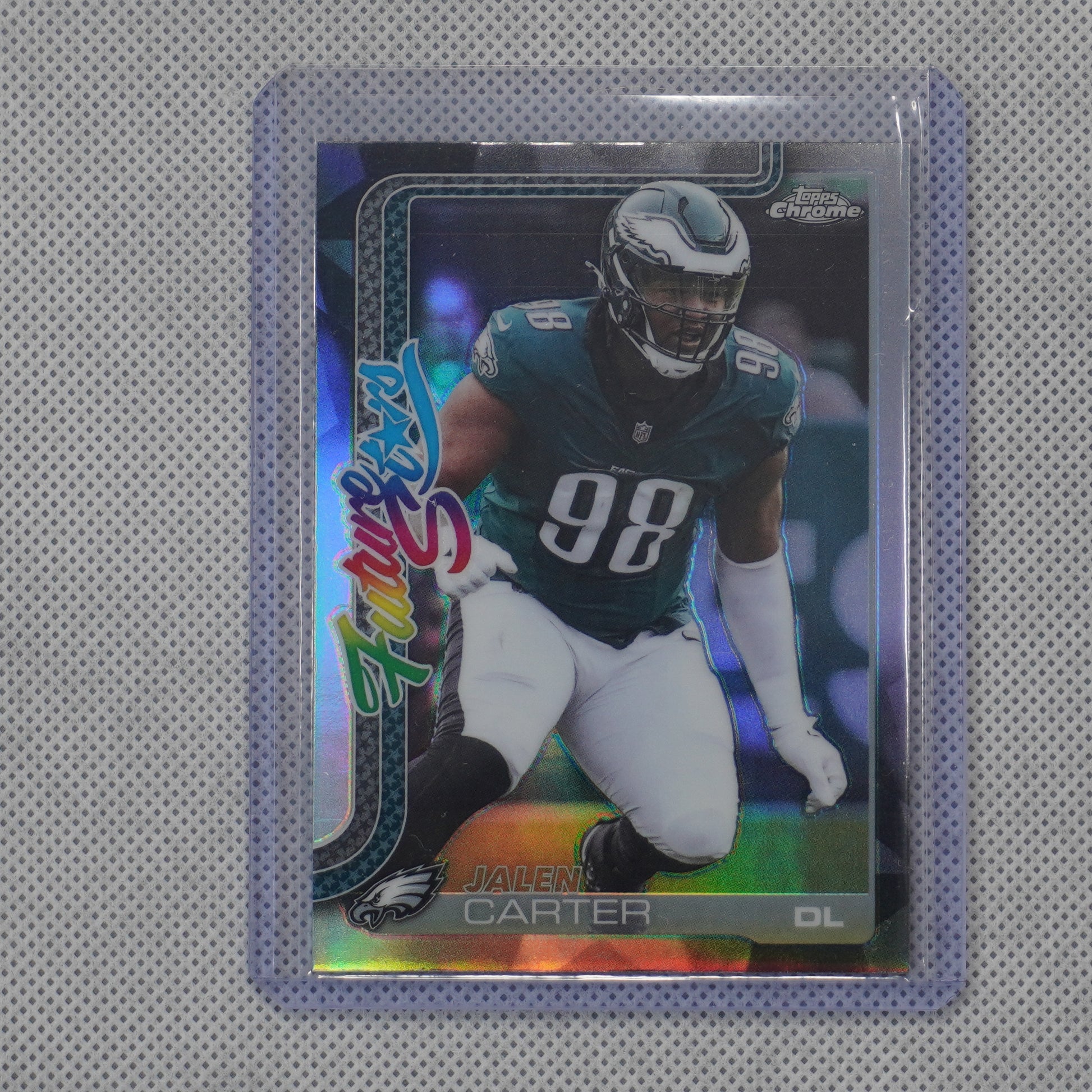 2025 Topps Chrome #FS-25 Jalen Carter Future Stars Refractor Philadelphia Eagles