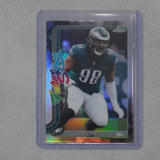2025 Topps Chrome #FS-25 Jalen Carter Future Stars Refractor Philadelphia Eagles