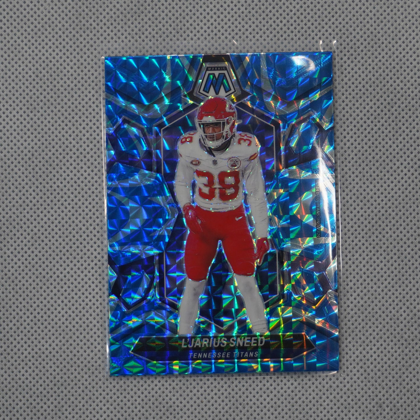 2024 Panini Mosaic #217 L'Jarius Sneed Mosaic Reactive Blue Tennessee Titans