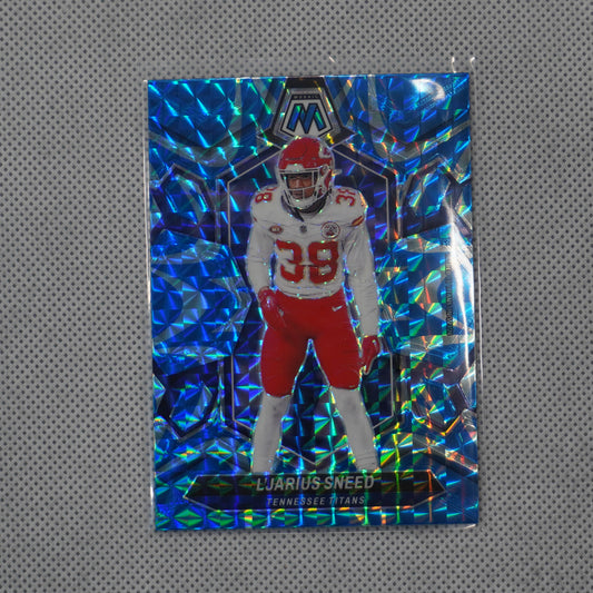 2024 Panini Mosaic #217 L'Jarius Sneed Mosaic Reactive Blue Tennessee Titans
