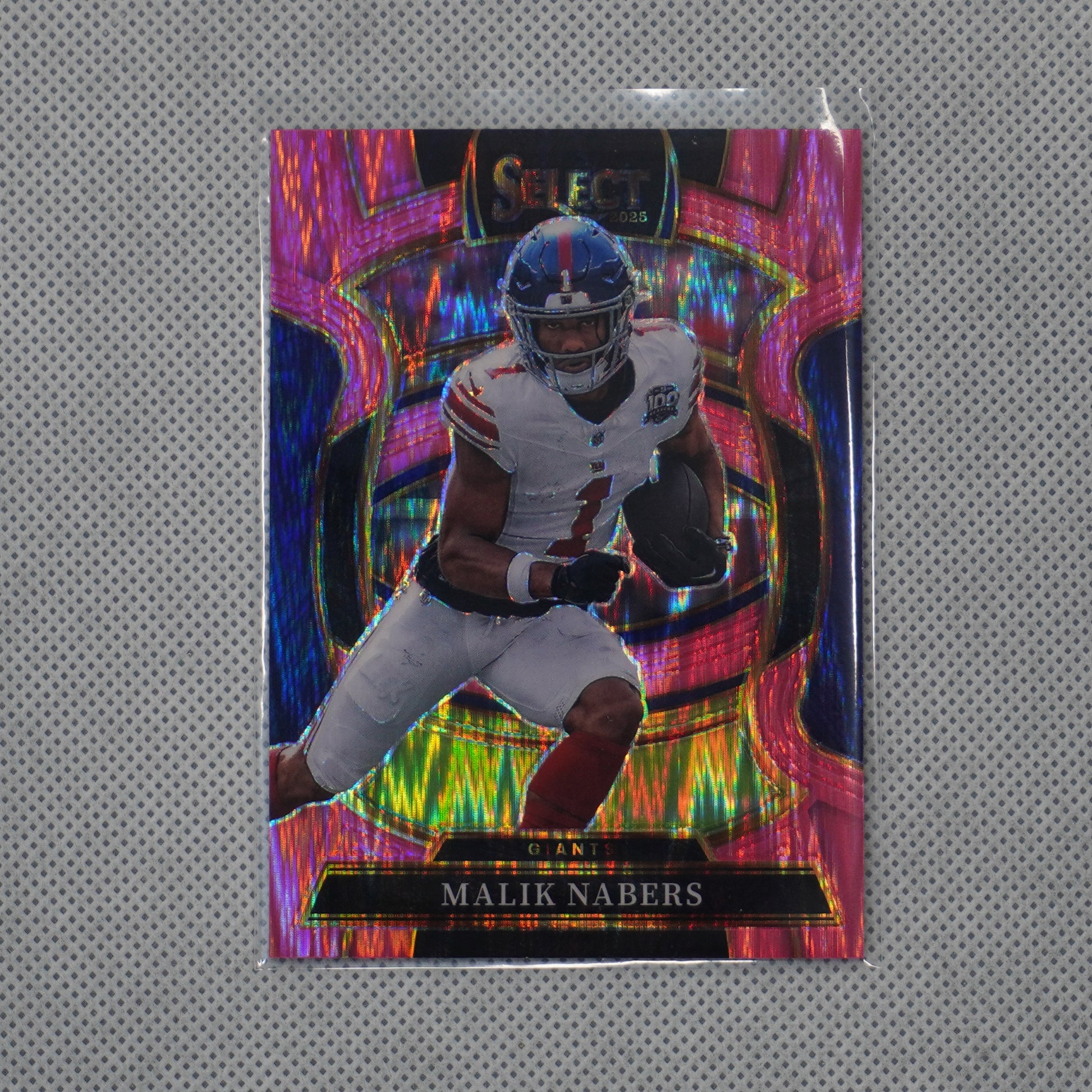 2025 Panini Select #94 Malik Nabers Pink Prizm Shock New York Giants