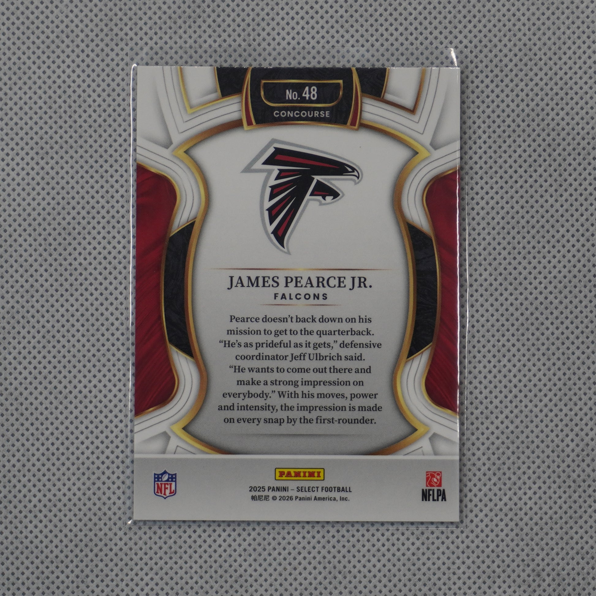 2025 Panini Select #48 James Pearce Jr. Atlanta Falcons