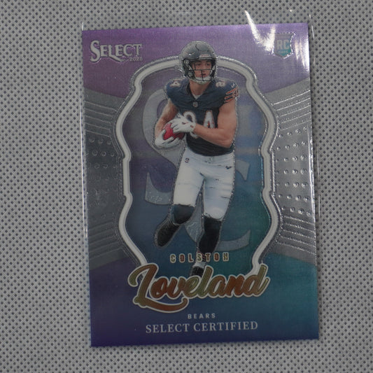 2025 Panini Select #6 Colston Loveland Select Certified Rookies Chicago Bears