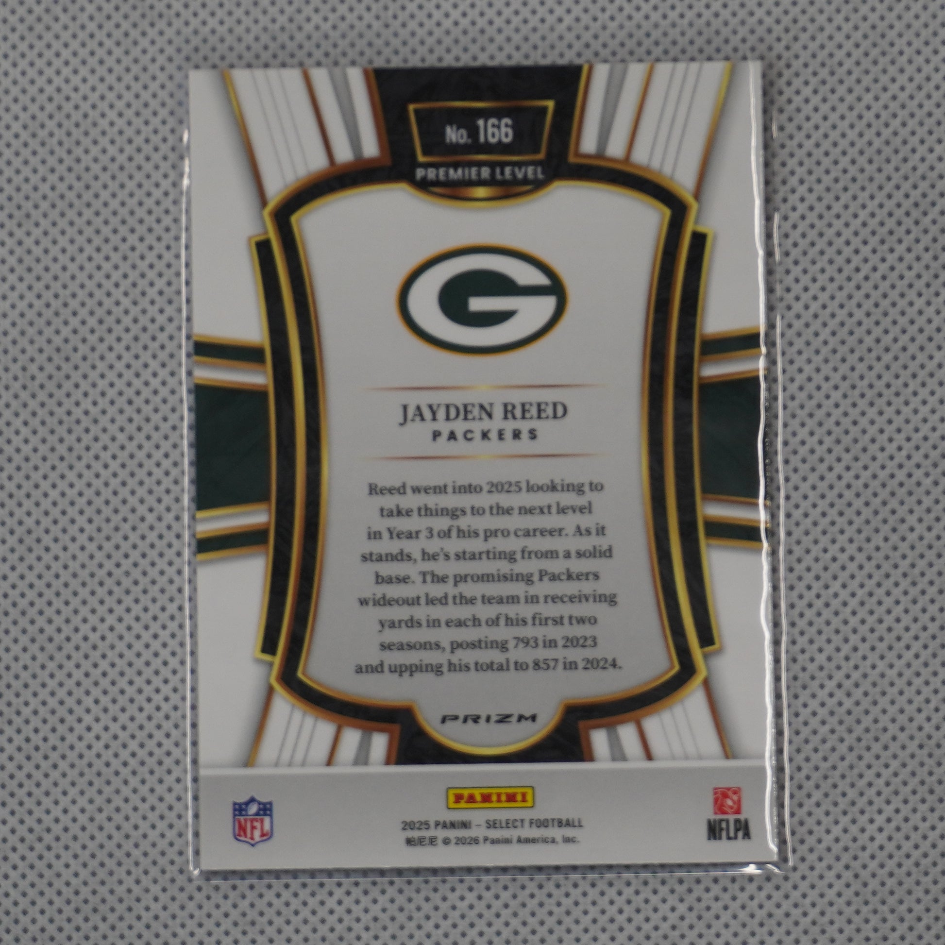 2025 Panini Select #166 Jayden Reed Pink Prizm Shock Green Bay Packers