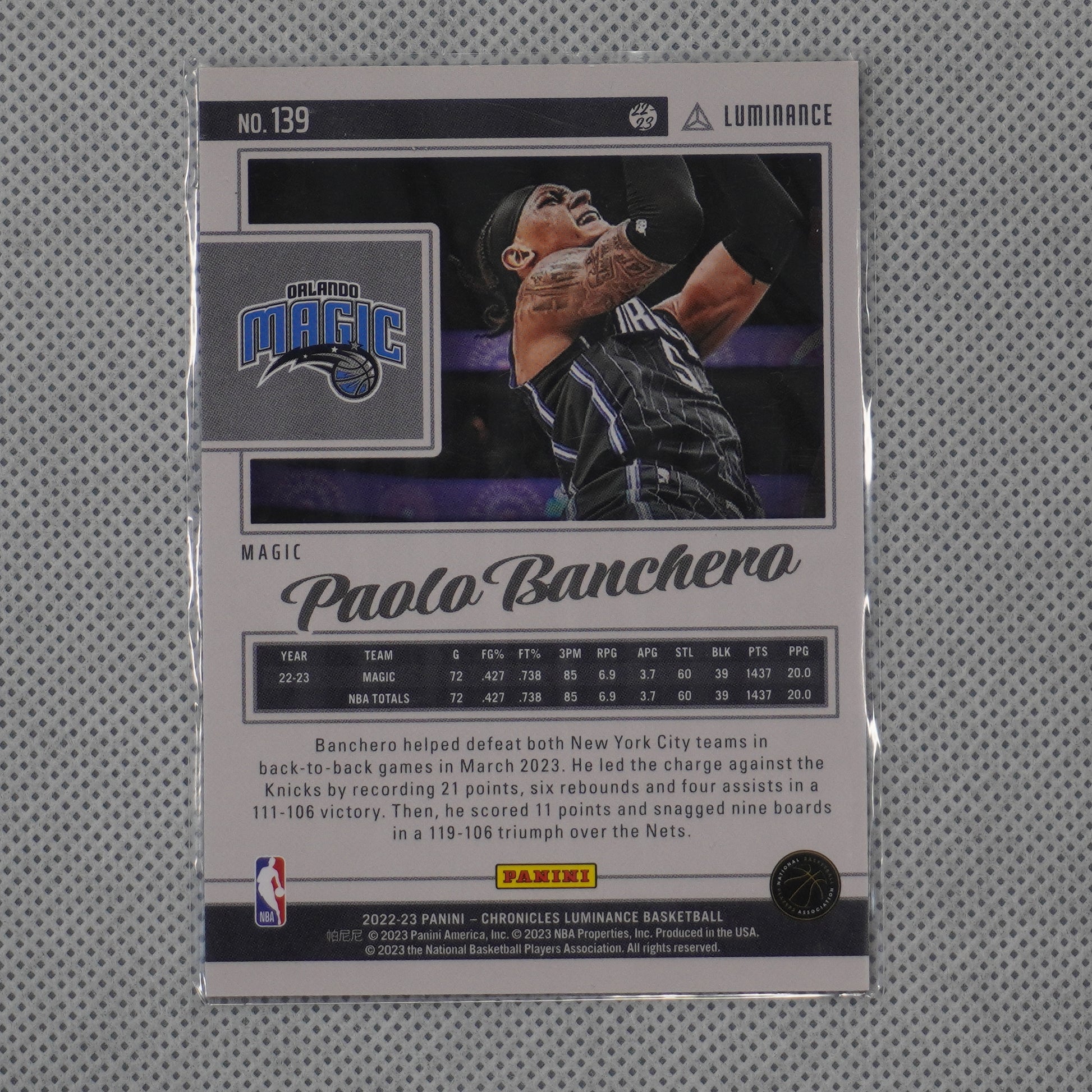 2022-23 Panini Chronicles #139 Paolo Banchero Red #/149 Orlando Magic SN,RC