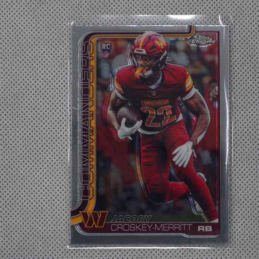 2025 Topps Chrome #387 Jacory Croskey-Merritt Washington Commanders RC