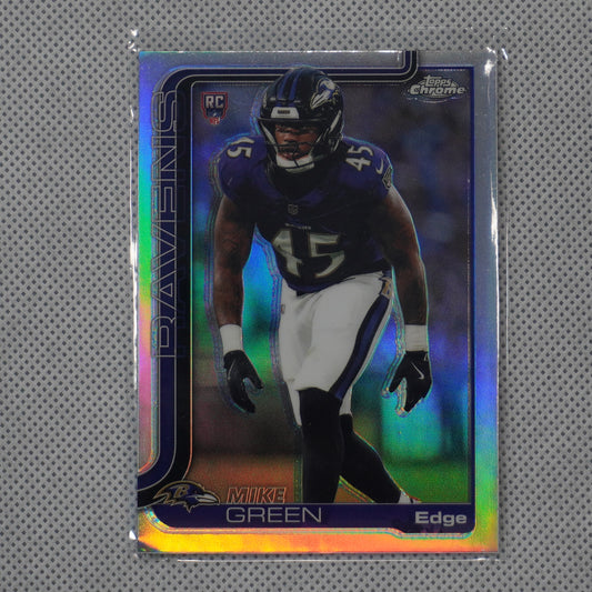 2025 Topps Chrome #376 Mike Green Refractor Baltimore Ravens RC