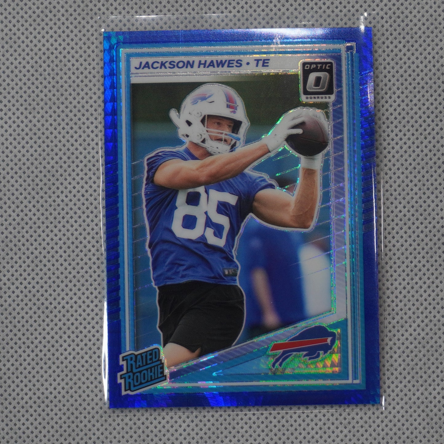 2025 Donruss Optic #224 Jackson Hawes Blue Hyper Buffalo Bills RC