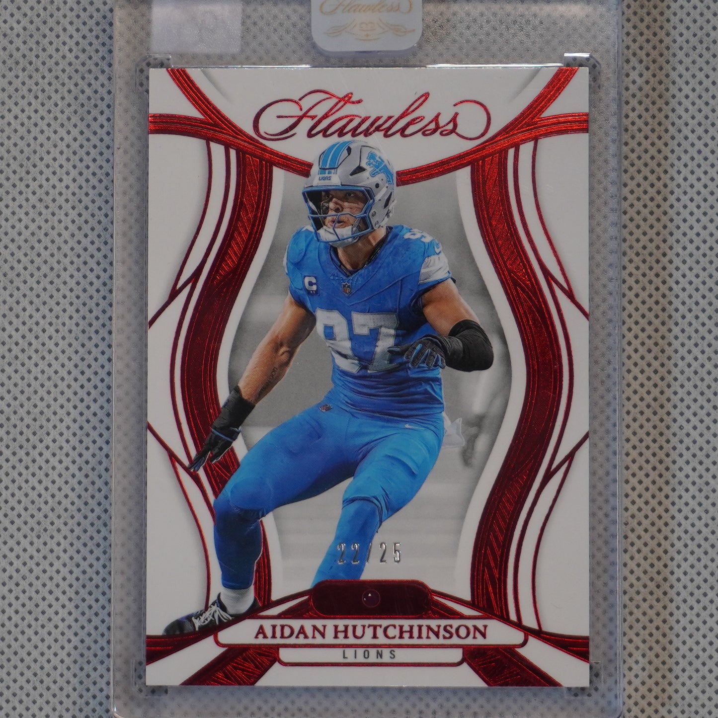 2025 Panini Flawless #19 Aidan Hutchinson #/25 Detroit Lions SN