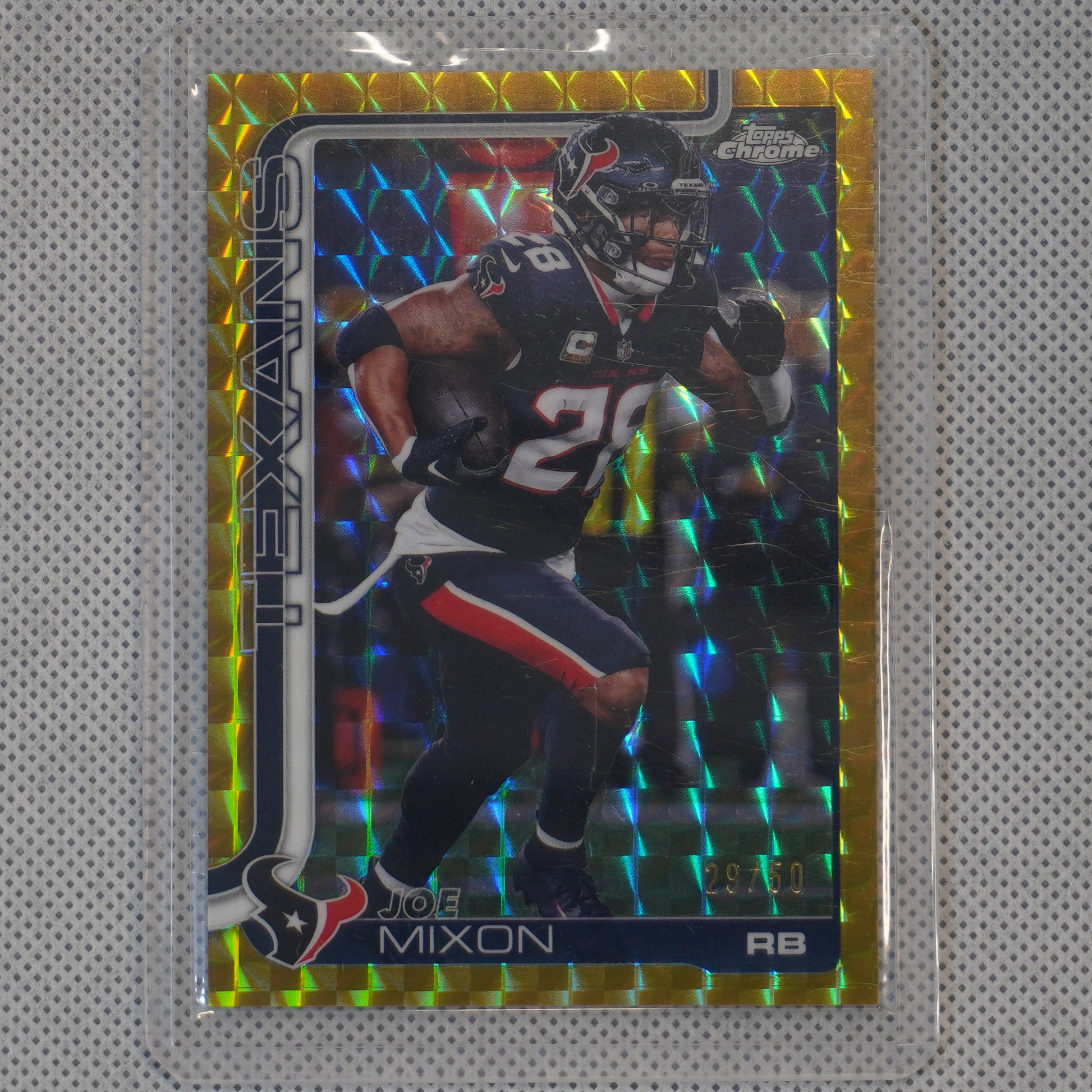 2025 Topps Chrome #120 Joe Mixon Gold Geometric Refractor #/50 Houston Texans SN