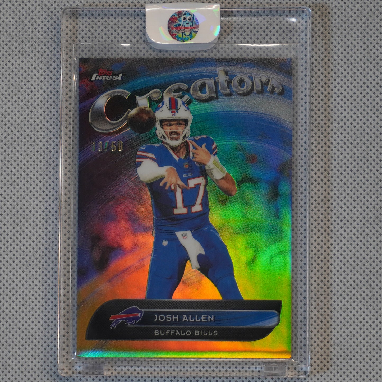 2025 Finest #CR-4 Josh Allen Creators Gold Refractor #/50 Buffalo Bills SN