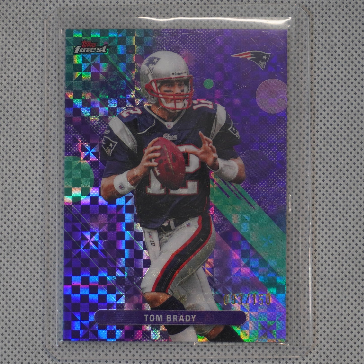 2025 Finest #100 Tom Brady Purple X-Fractor #/150 New England Patriots SN