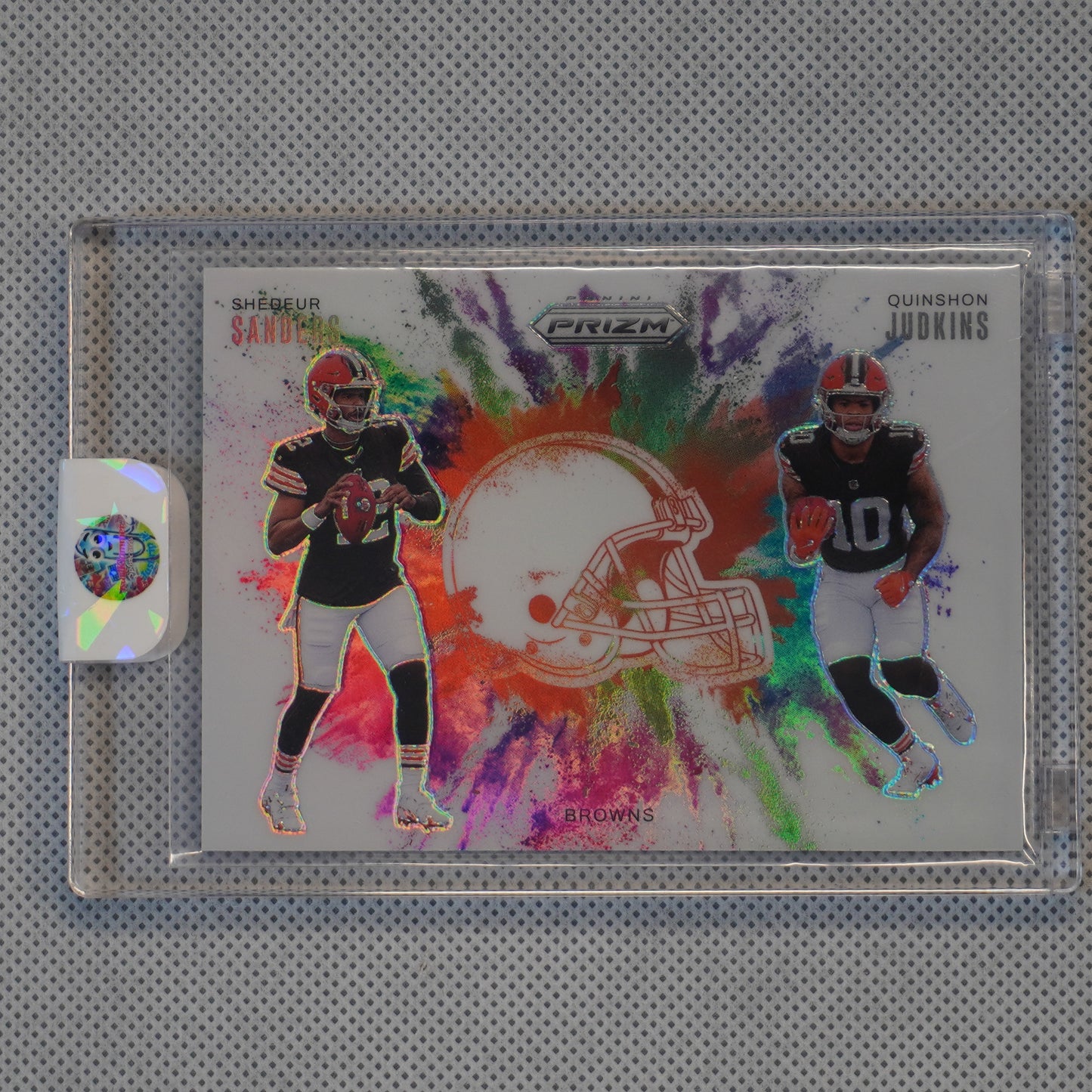 2025 Panini Prizm #8 Quinshon Judkins / Shedeur Sanders Color Blast Duals Cleveland Browns