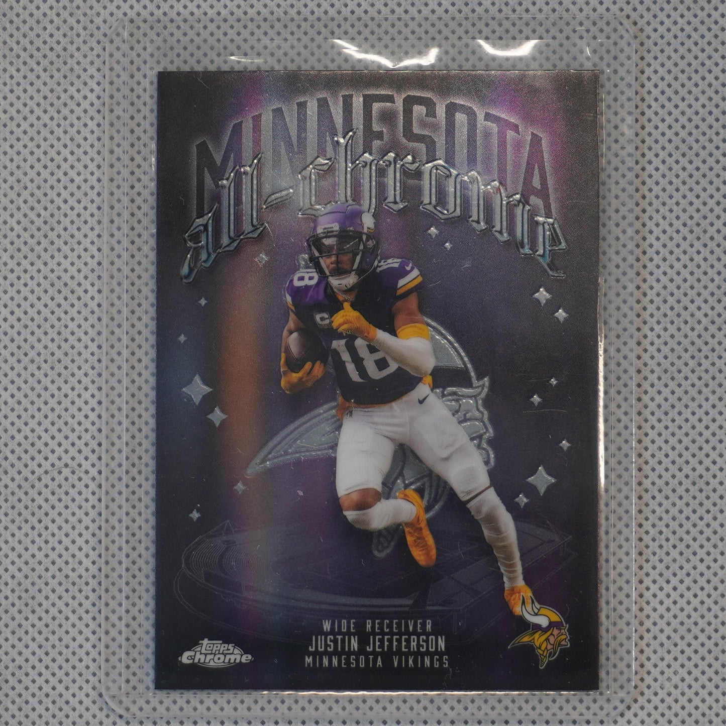 2025 Topps Chrome #ACT-6 Justin Jefferson All Chrome Team Minnesota Vikings