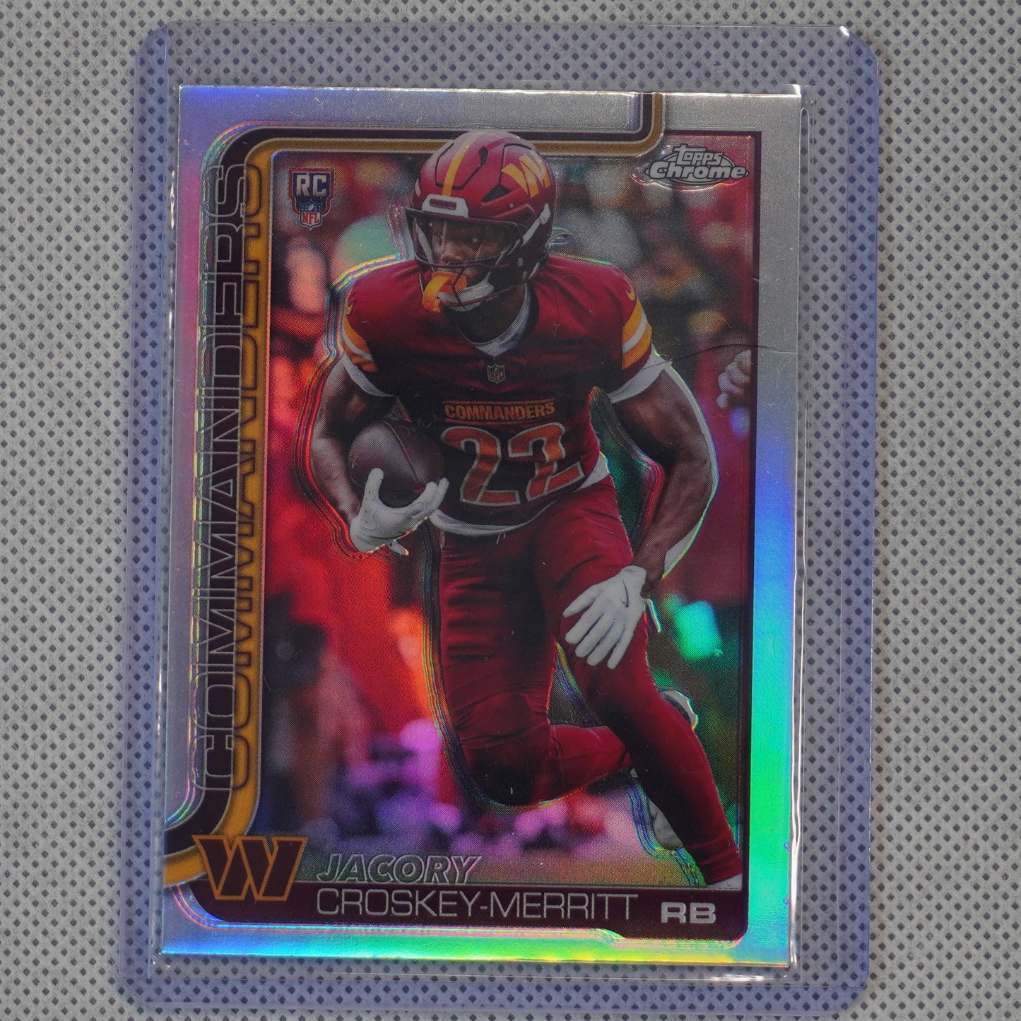 2025 Topps Chrome #387 Jacory Croskey-Merritt Refractor Washington Commanders RC