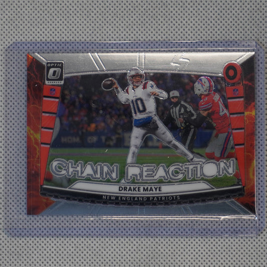 2025 Donruss Optic #9 Drake Maye Chain Reaction New England Patriots