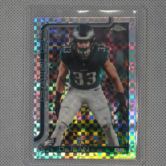 2025 Topps Chrome #252 Cooper DeJean X-Fractor Philadelphia Eagles