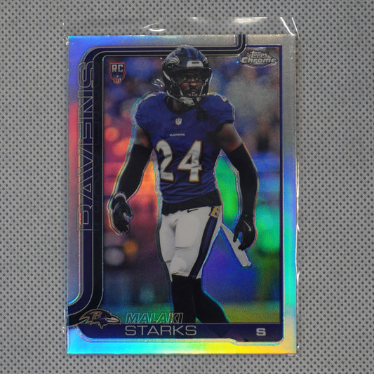 2025 Topps Chrome #347 Malaki Starks Refractor Baltimore Ravens RC