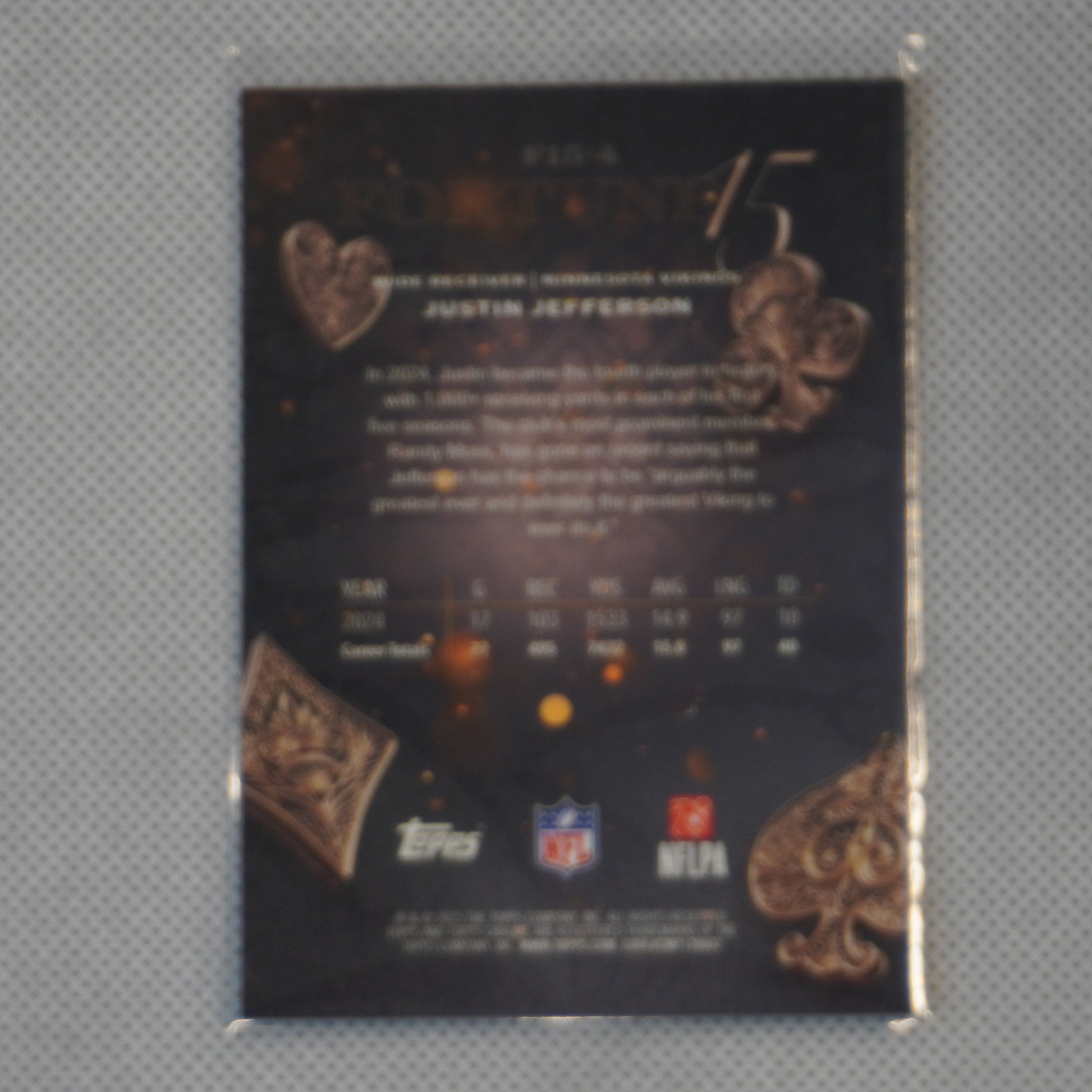 2025 Topps Chrome #F15-4 Justin Jefferson Fortune 15 Minnesota Vikings