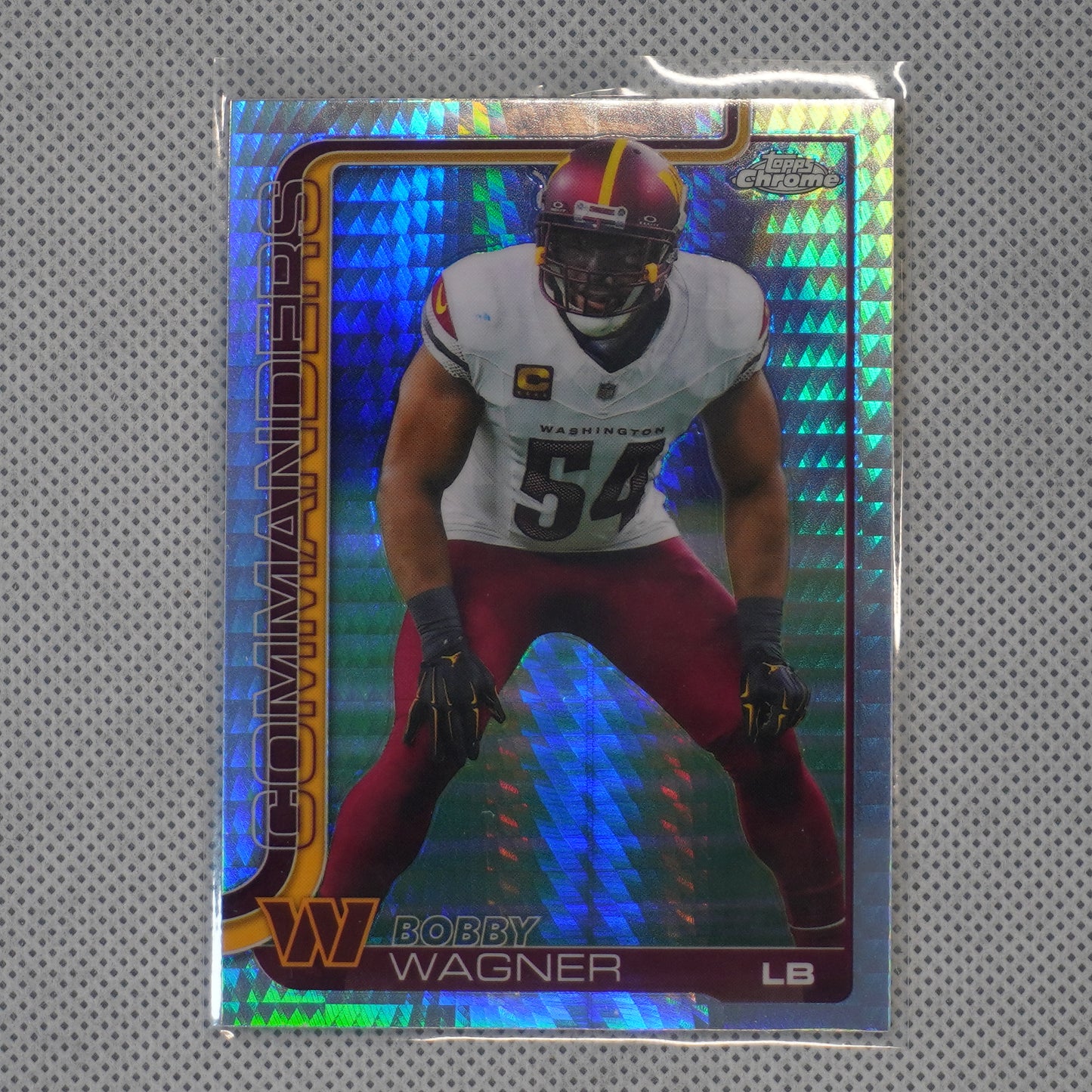 2025 Topps Chrome #299 Bobby Wagner Prism Refractor Washington Commanders