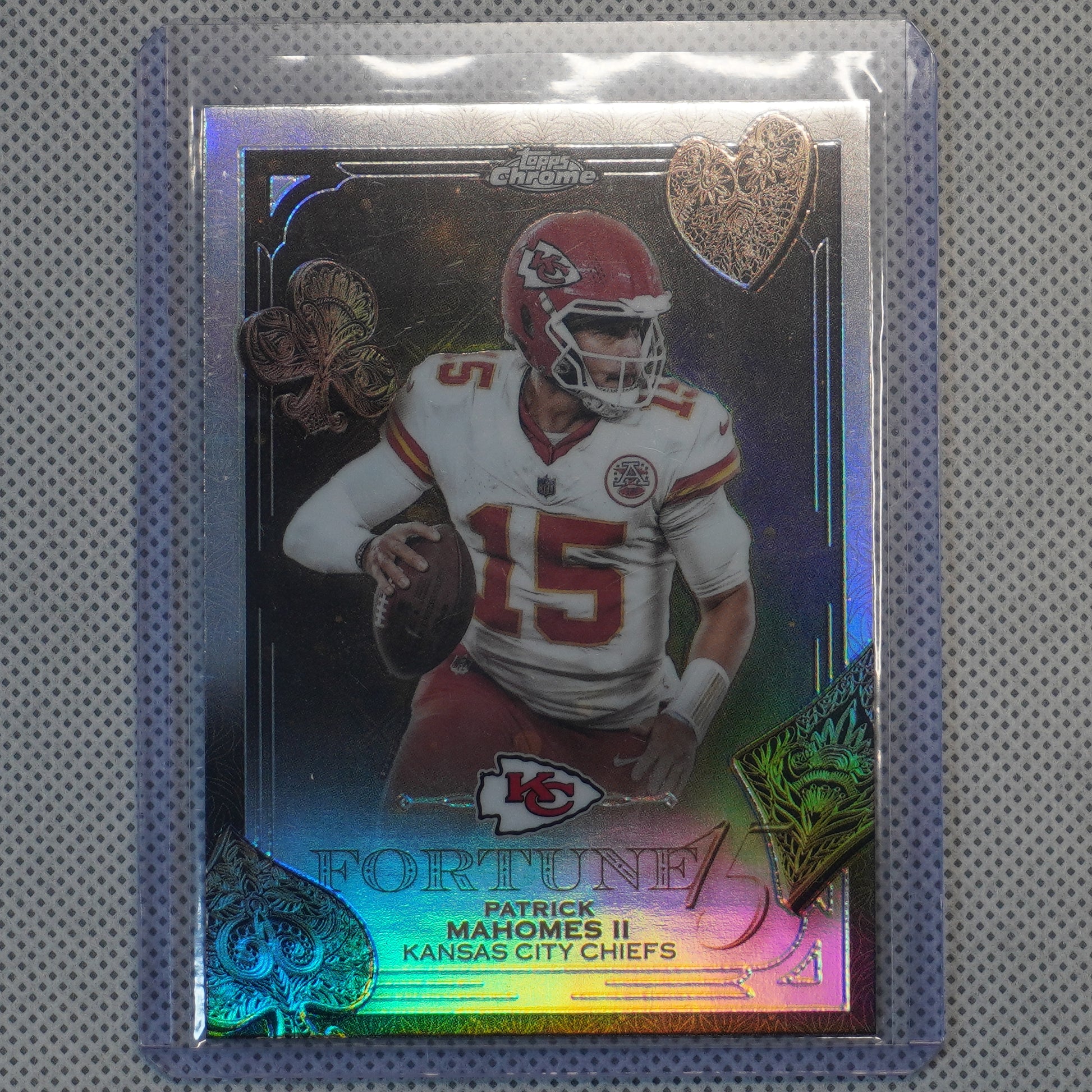 2025 Topps Chrome #F15-6 Patrick Mahomes II Fortune 15 Refractor Kansas City Chiefs