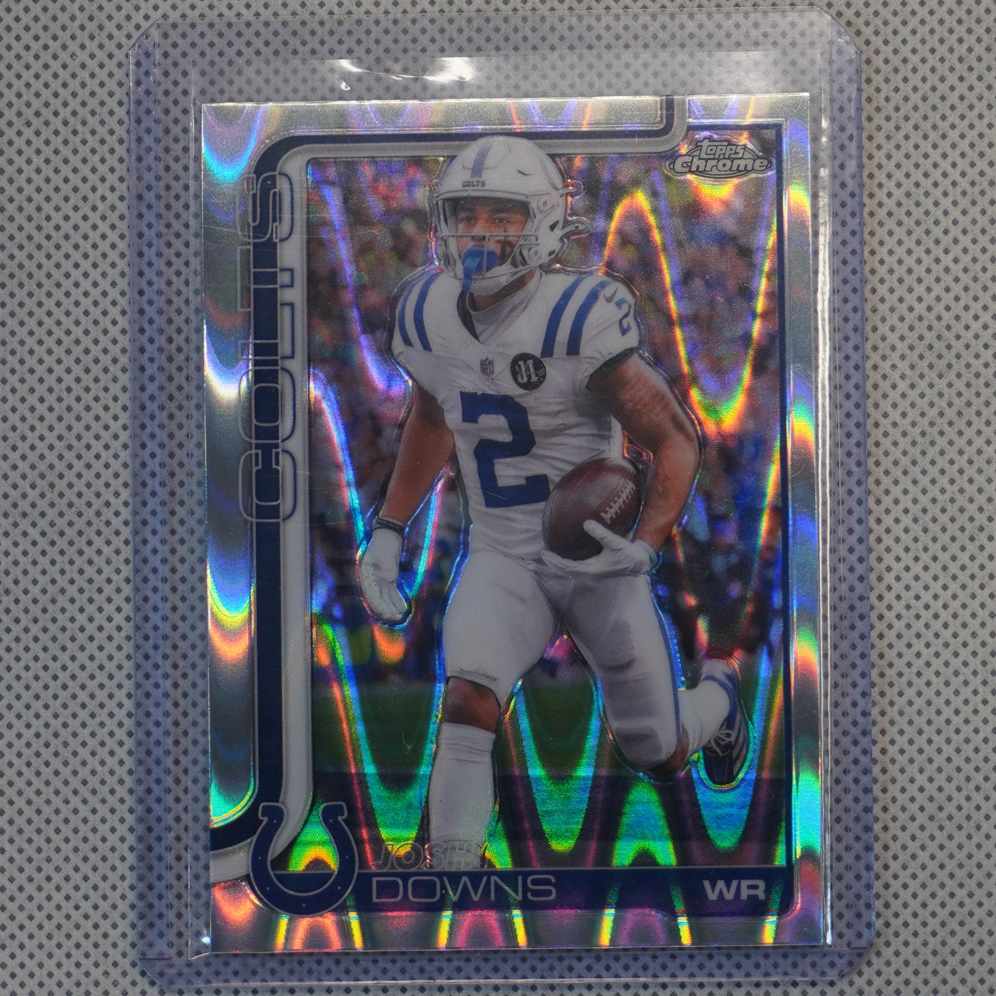 2025 Topps Chrome #127 Josh Downs Ray Wave Refractor Indianapolis Colts