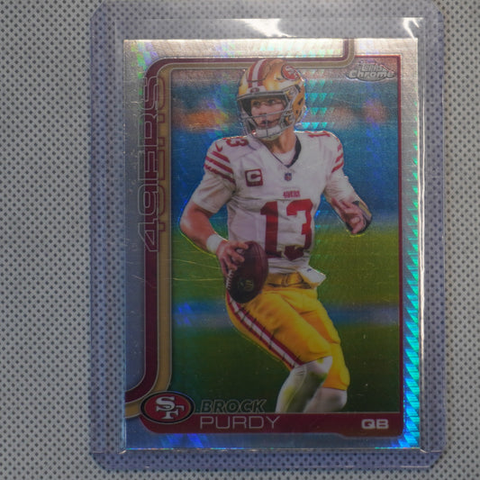 2025 Topps Chrome #262 Brock Purdy Prism Refractor San Francisco 49ers