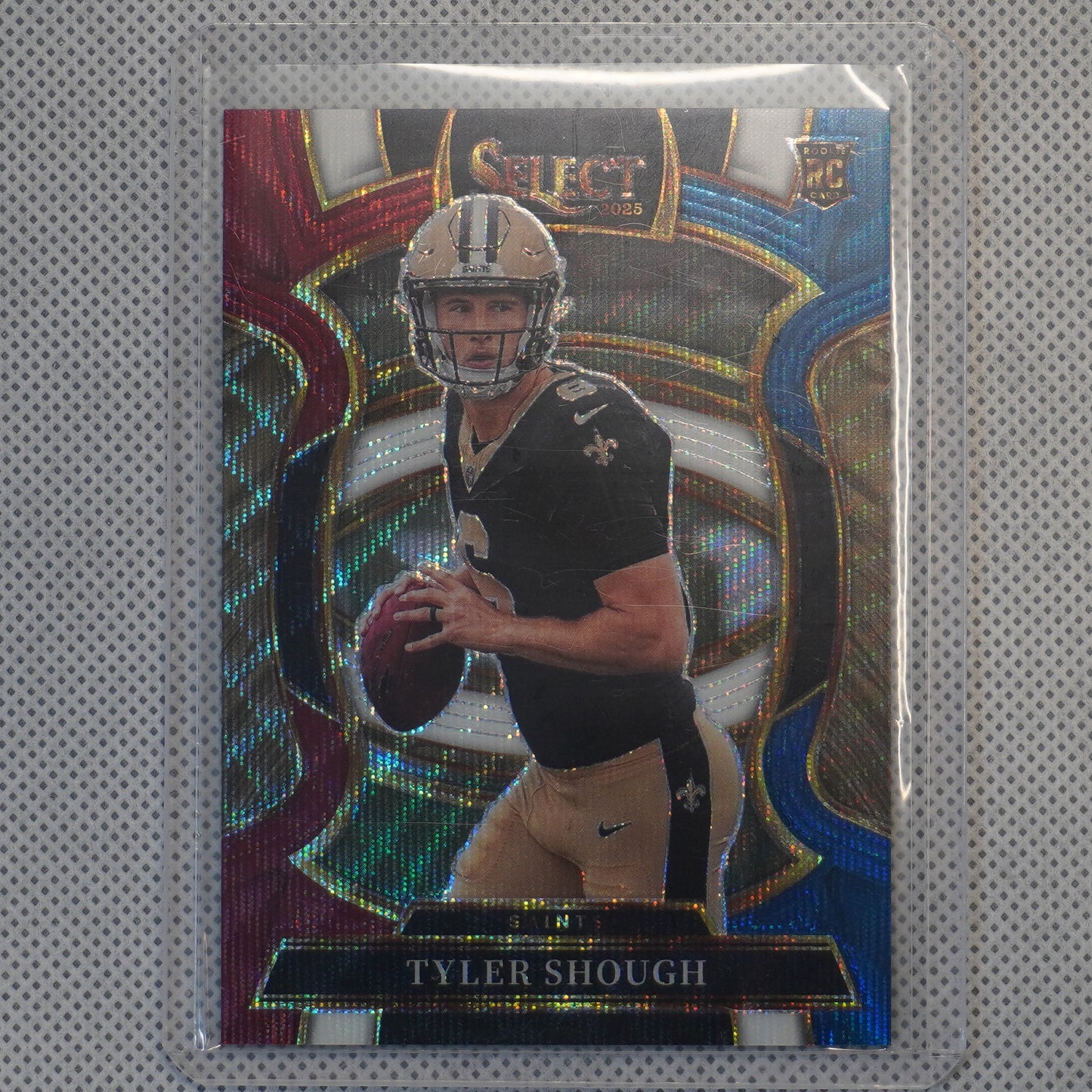 2025 Panini Select #41 Tyler Shough Tri-Color Prizm #/399 New Orleans Saints SN,RC