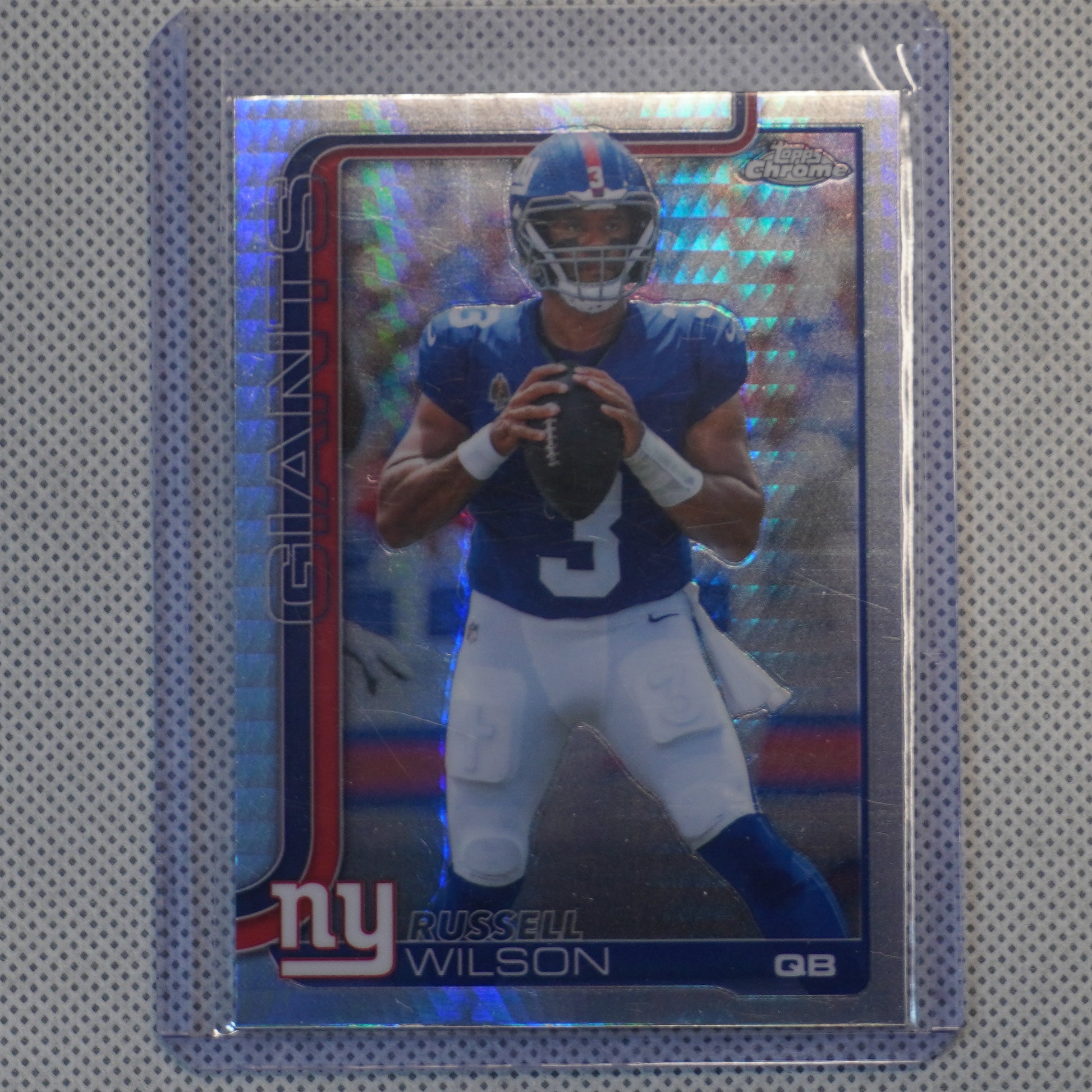 2025 Topps Chrome #229 Russell Wilson Prism Refractor New York Giants