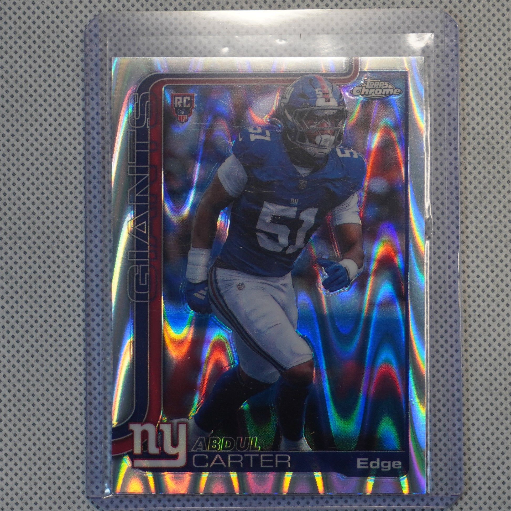 2025 Topps Chrome #350 Abdul Carter Ray Wave Refractor New York Giants RC
