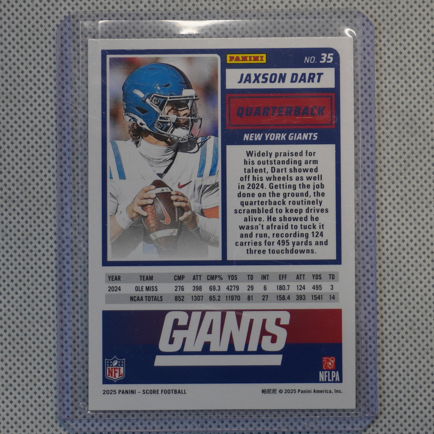 2025 Score-A-Treat #35 Jaxson Dart New York Giants RC