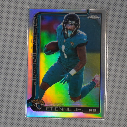 2025 Topps Chrome #139 Travis Etienne Jr. Refractor Jacksonville Jaguars