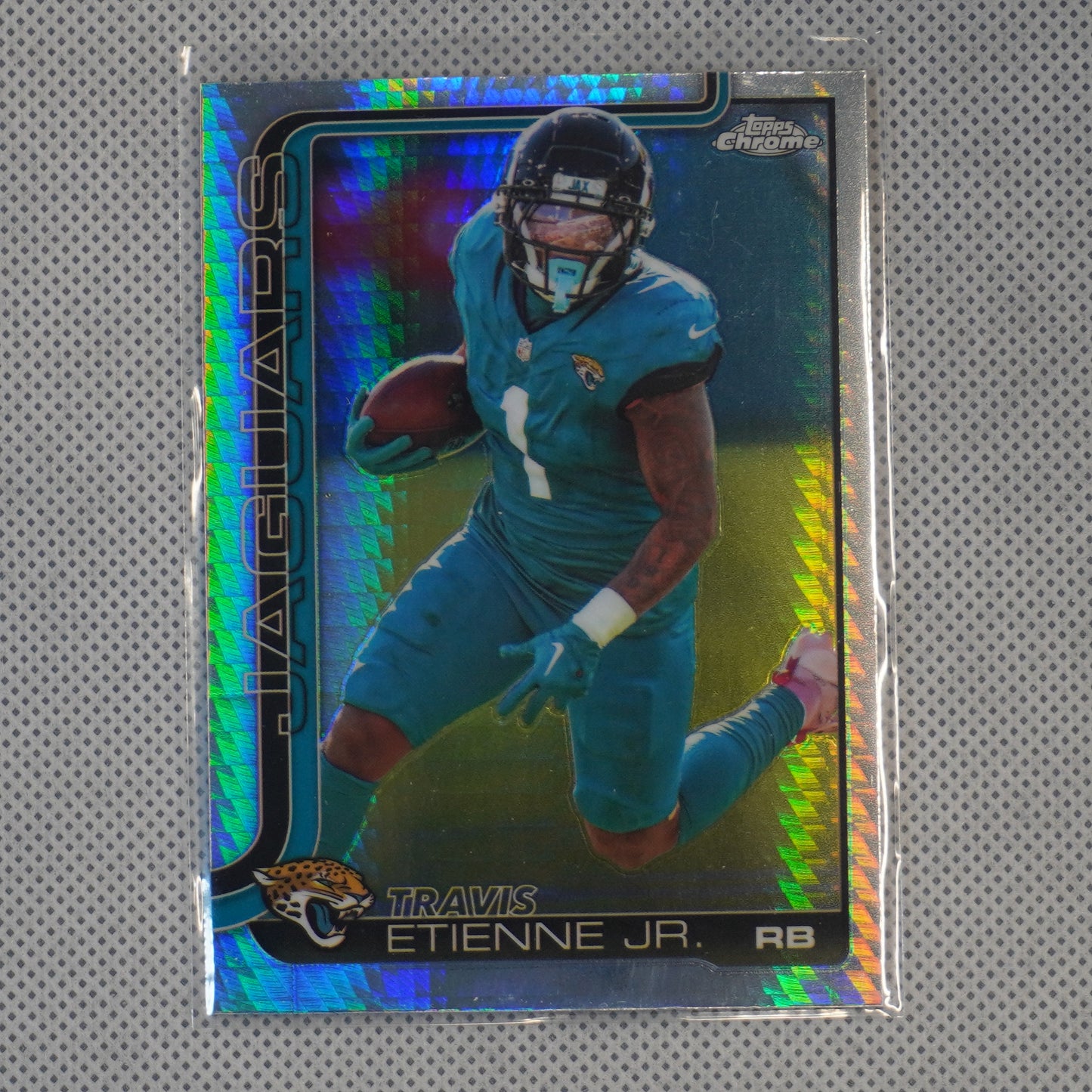 2025 Topps Chrome #139 Travis Etienne Jr. Prism Refractor Jacksonville Jaguars