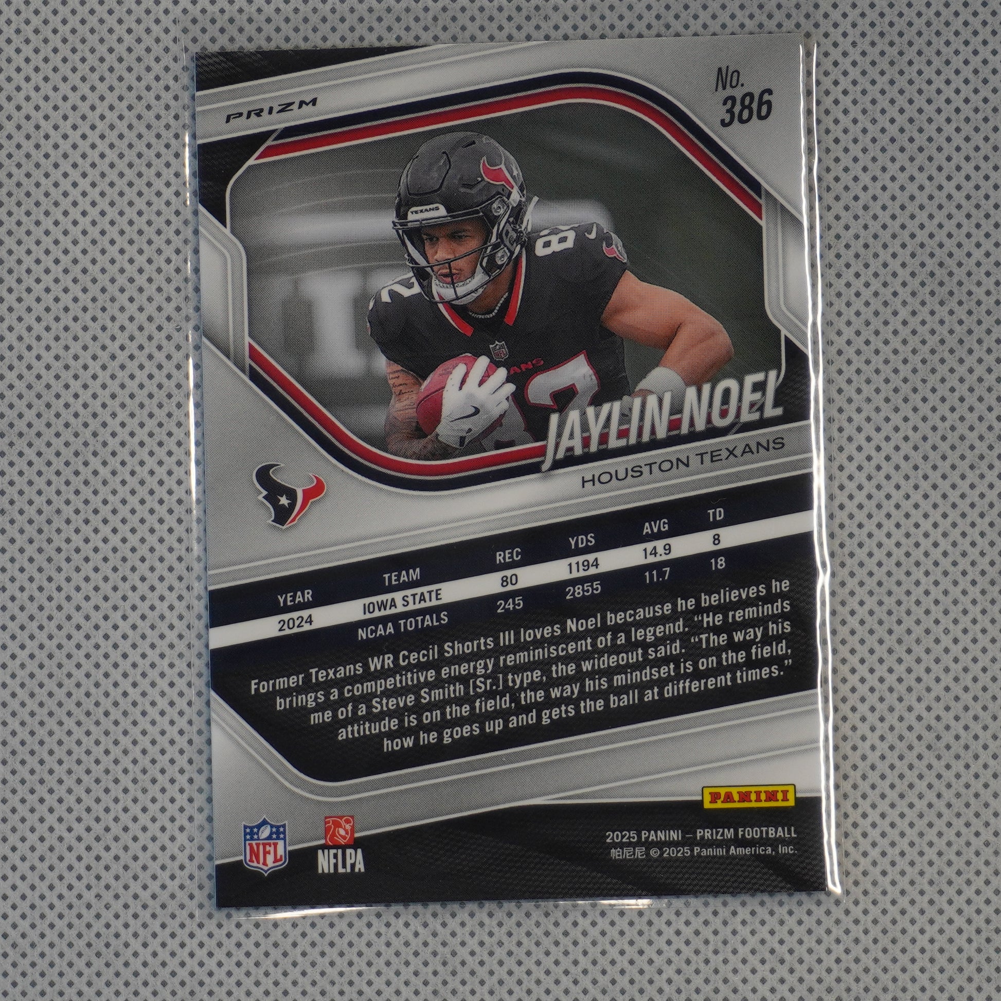 2025 Panini Prizm #386 Jaylin Noel Lazer Houston Texans