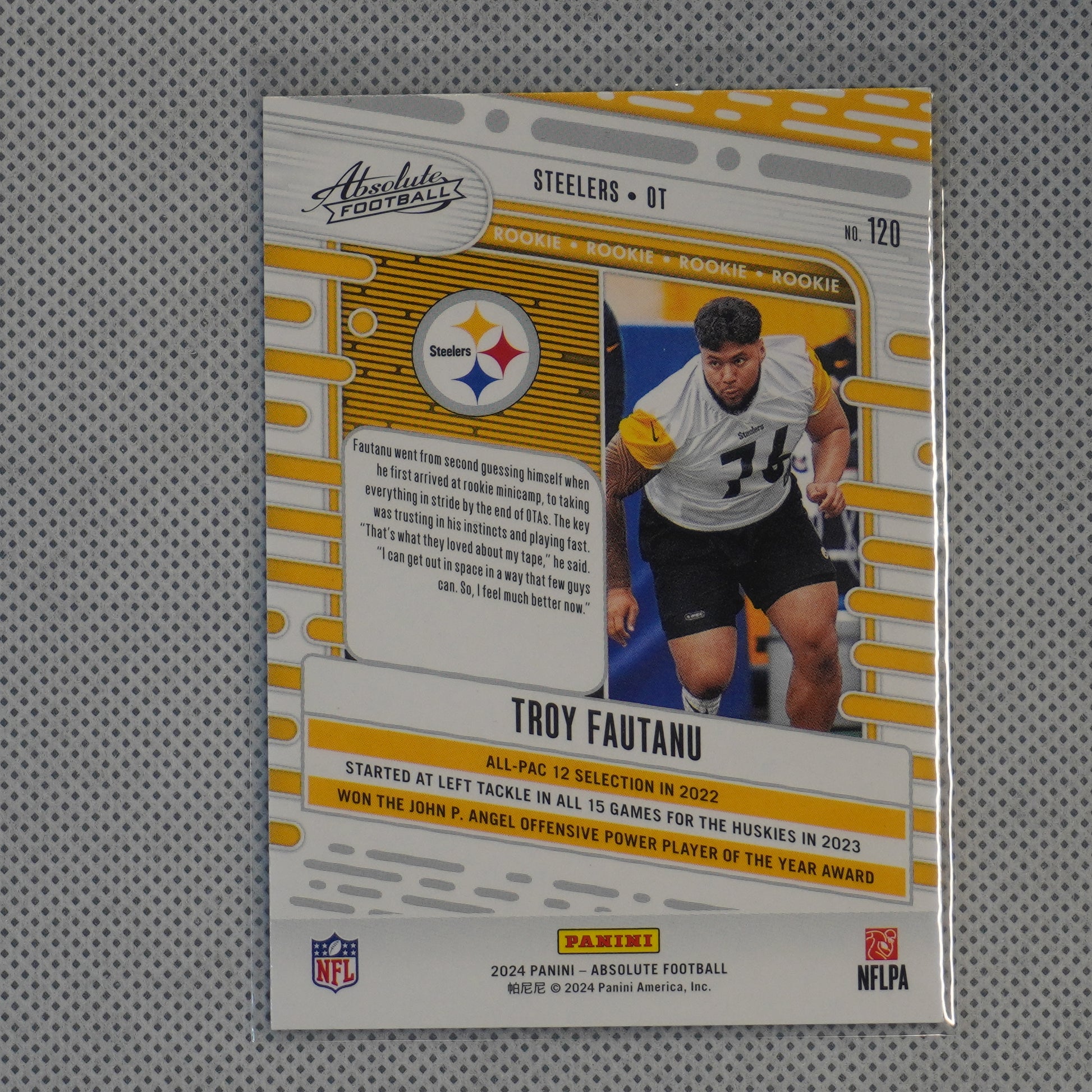 2024 Panini Absolute #120 Troy Fautanu Red and Blue Pittsburgh Steelers