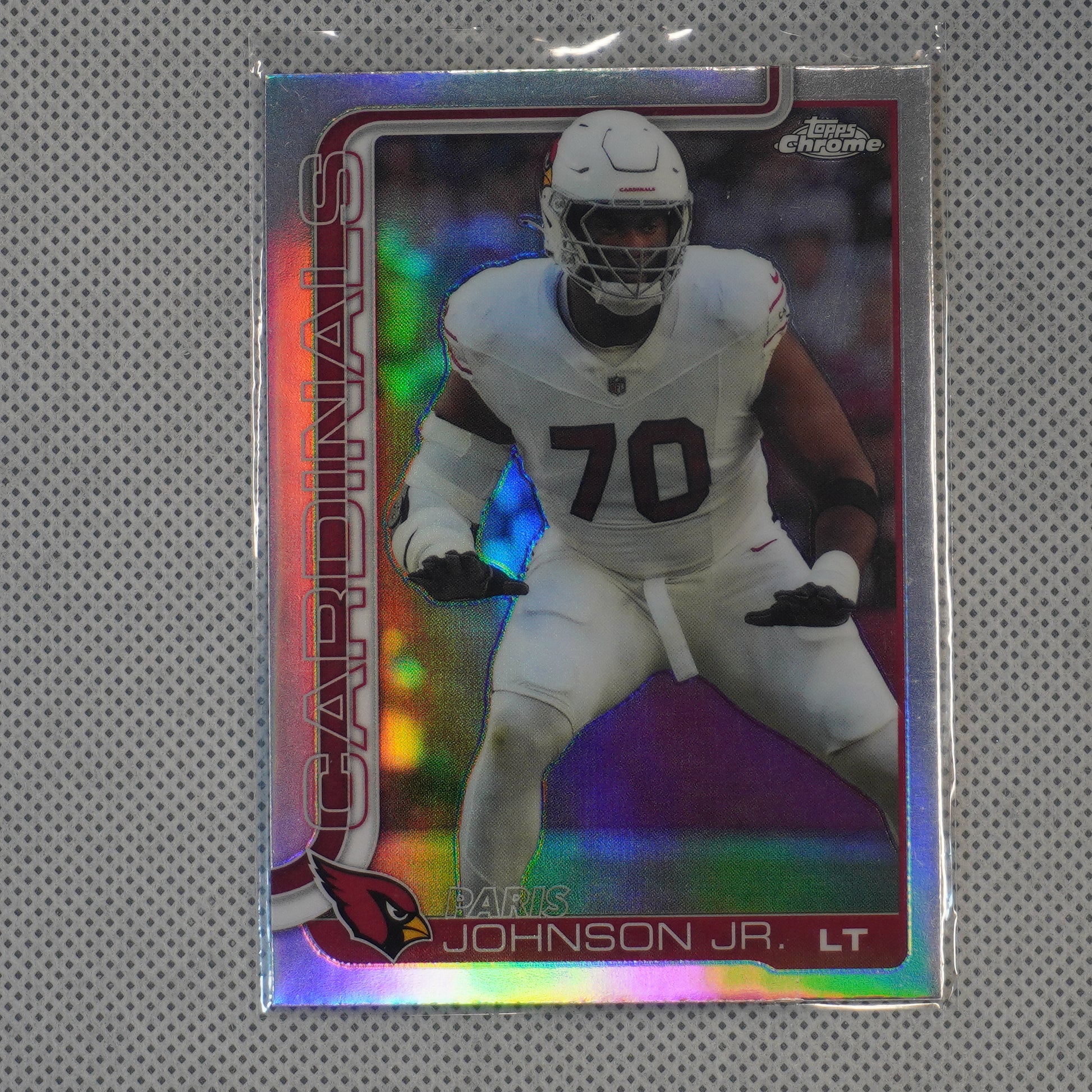 2025 Topps Chrome #3 Paris Johnson Jr. Refractor Arizona Cardinals