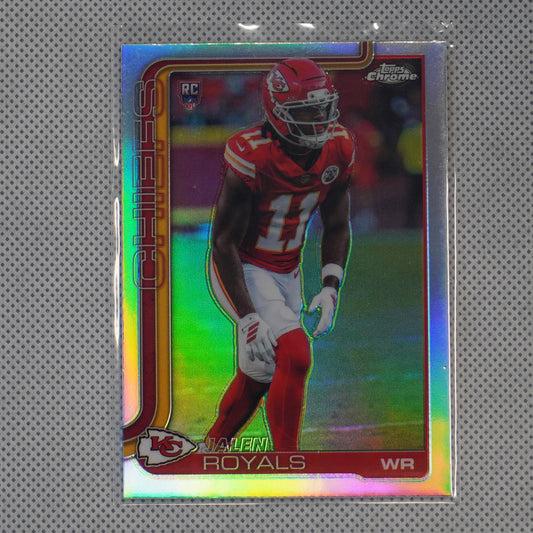 2025 Topps Chrome #337 Jalen Royals Refractor Kansas City Chiefs RC